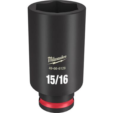 Milwaukee Impact Socket 3/8in Drive 15/16in Deep 6 Point
