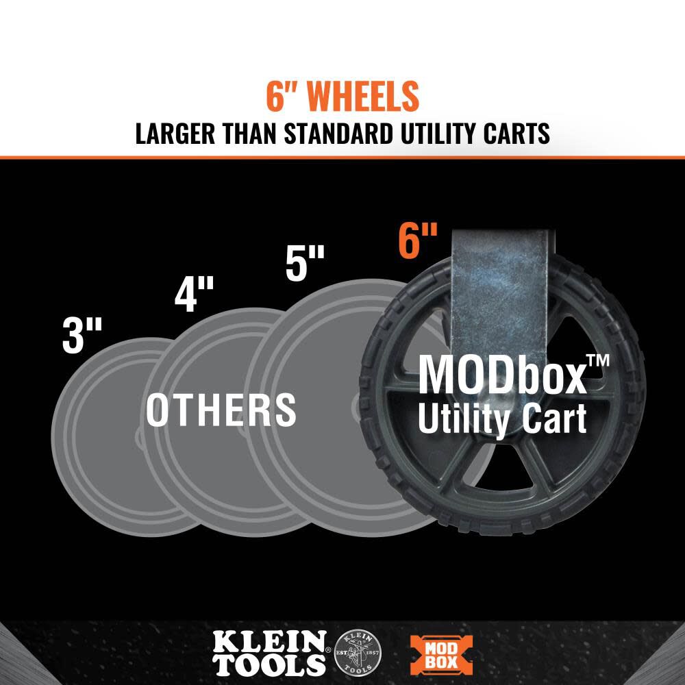Klein Tools Utility Cart Caster Wheel Set, 6", large image number 3