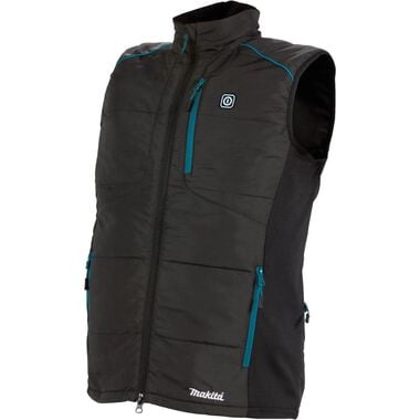 Makita 18V LXT Cordless Heated Vest Large Black (Bare Tool), large image number 0