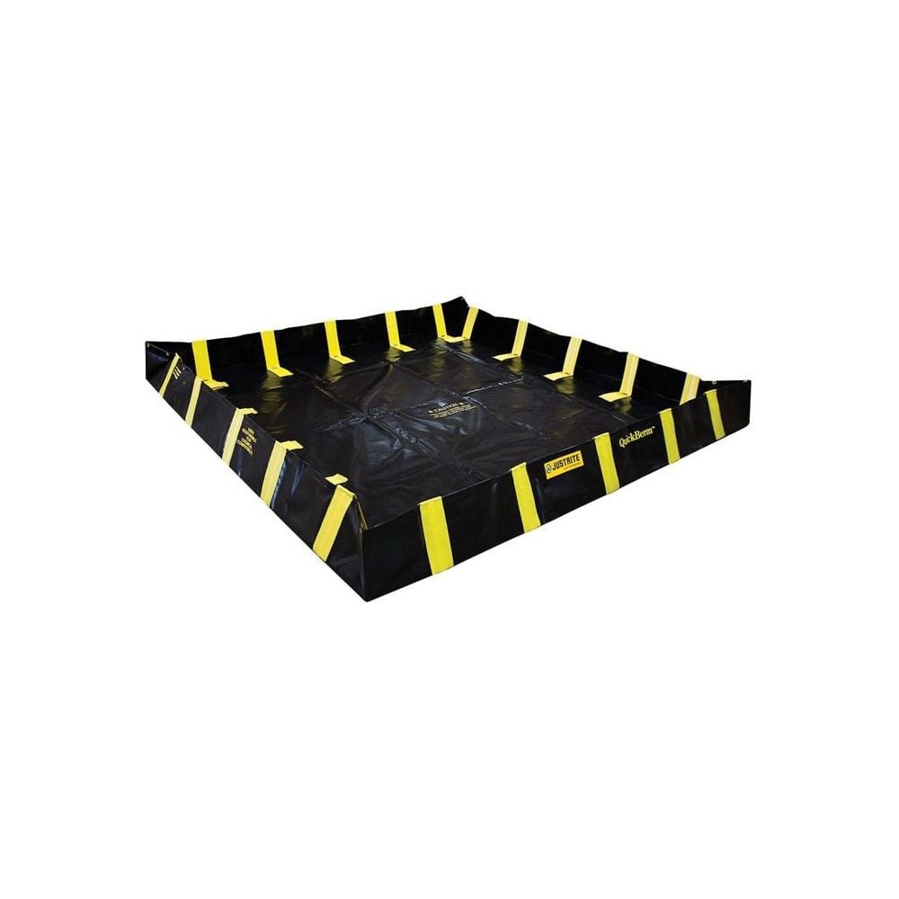 Justrite 1075 Gallon Spill Containment Berm 12 ft x 12 ft x 12 in Black, large image number 1
