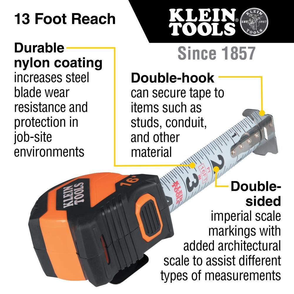 Klein Tools 16ft Compact Tape Measure, large image number 2