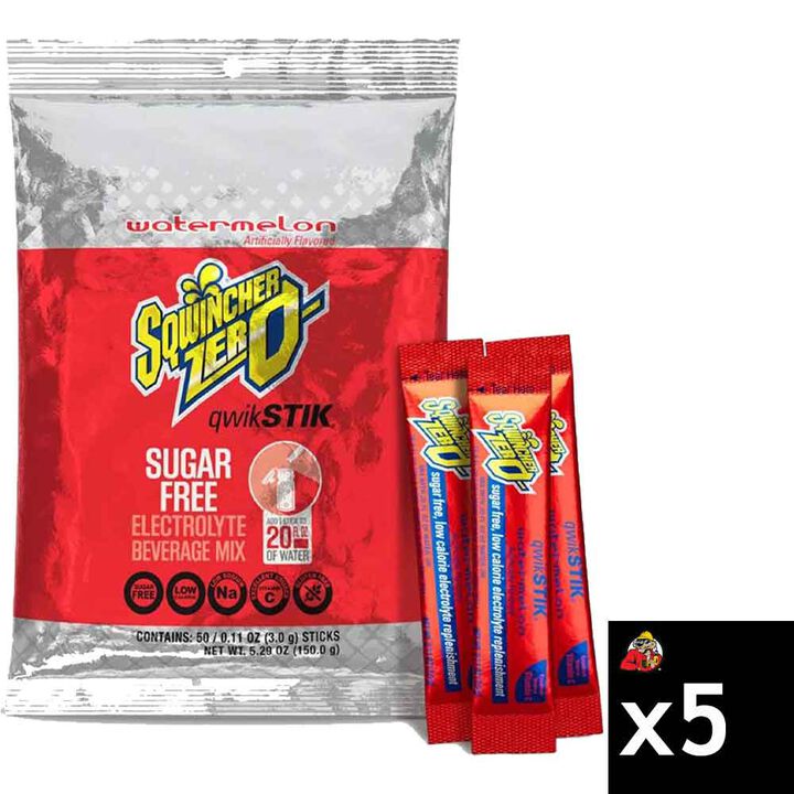 Sqwincher  Zero Qwik Stik Single Serve Watermelon Hydration Pack 5 50 Count Bags 250 Pieces
