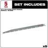 Milwaukee 12 in. 5 TPI Pruning SAWZALL Blades 5PK, small image number 2