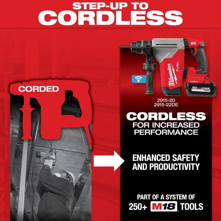 Milwaukee 1-1/8 In. SDS Plus Rotary Hammer Kit, large image number 4