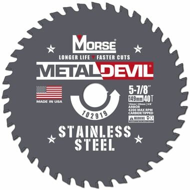 MK Morse 5 7/8in 40 Tooth Stainless Steel Circular Saw Blade