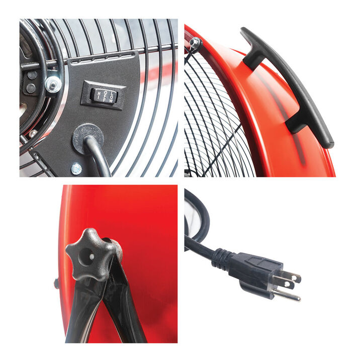 Maxx Air 24 Inch 4000 CFM 120V 2-Speed Tilting Direct Drive Drum Fan, large image number 8