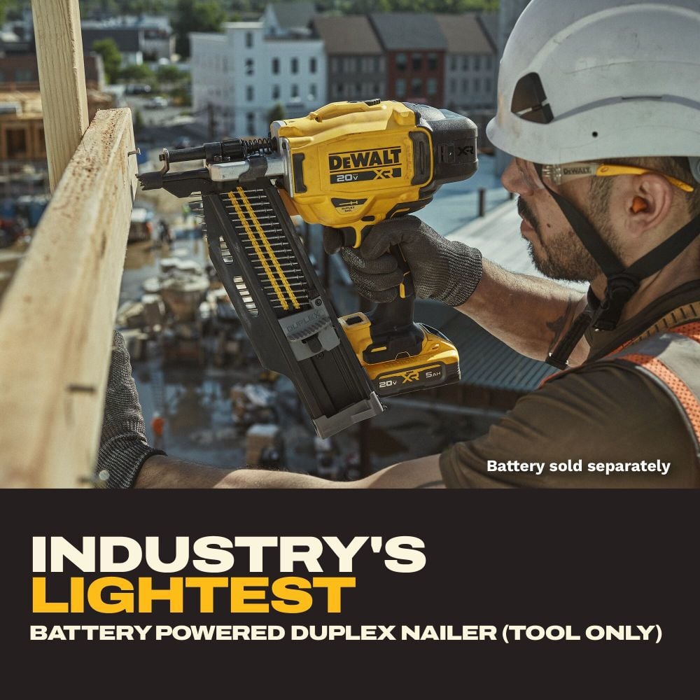 DEWALT 20V Max XR 21 Degree Plastic Collated Duplex Nailer (Bare Tool) and 8D 2-3/4 Inch x 0.131 Inch Collated Duplex Nail Bundle, large image number 6