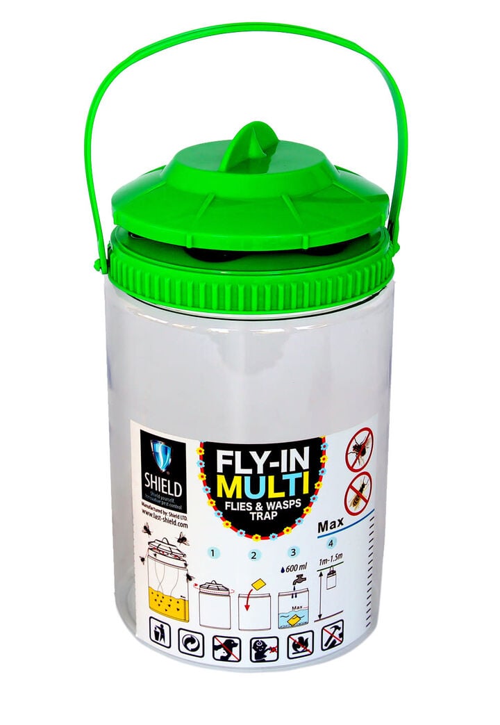 Lakota Naturals 0.6 L Fly-In Medium Reusable Multi Fly Trap with Bait Bag