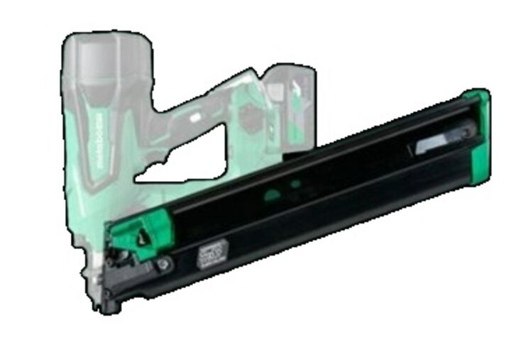 Metabo HPT 18V MultiVolt Cordless 21 Degree 3-1/2 Inch Plastic Strip Framing Nailer Kit &  18 Inch Extended Magazine Bundle, large image number 1