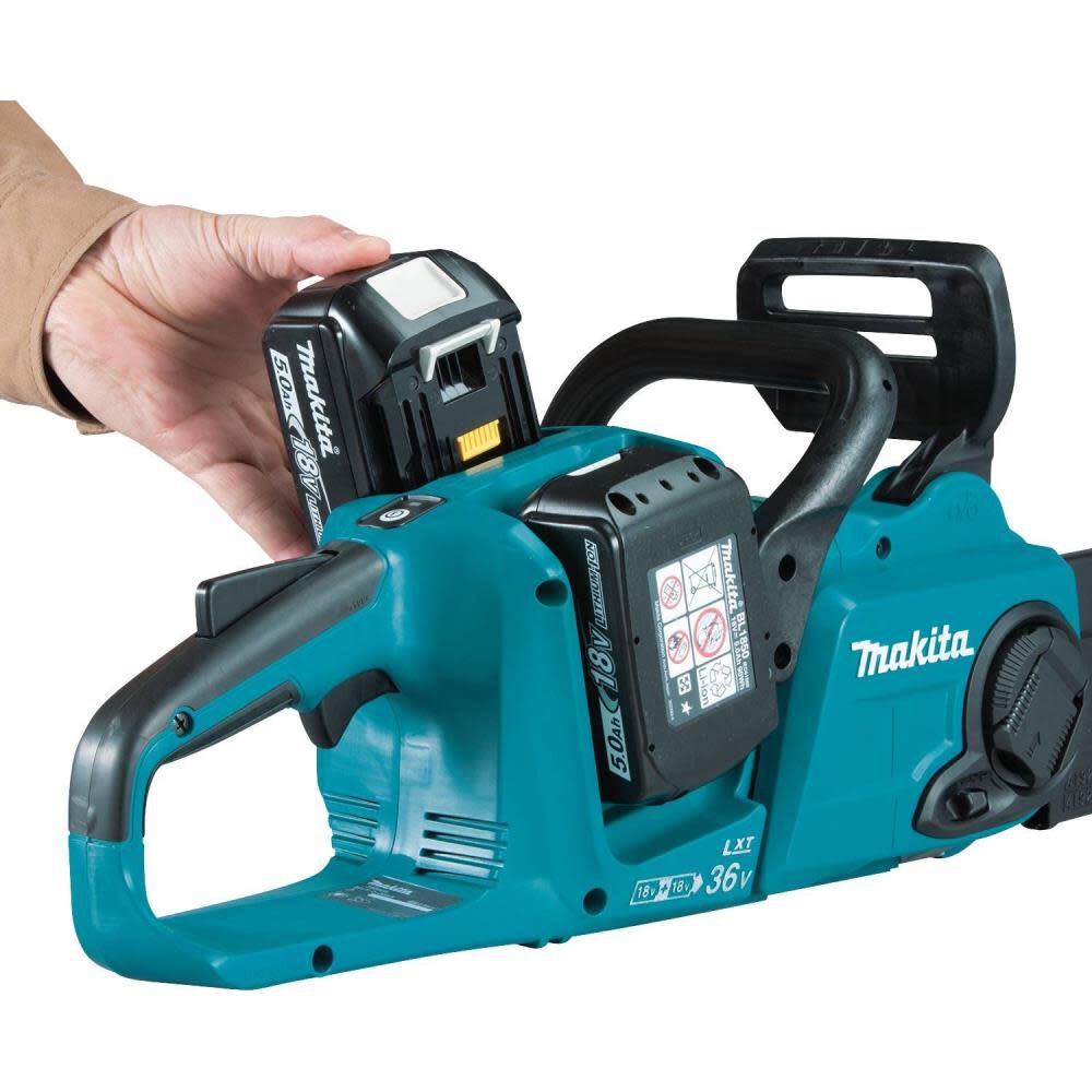Makita 18V X2 (36V) LXT Lithium-Ion Brushless Cordless 16in Chain Saw Kit (5.0Ah), large image number 17