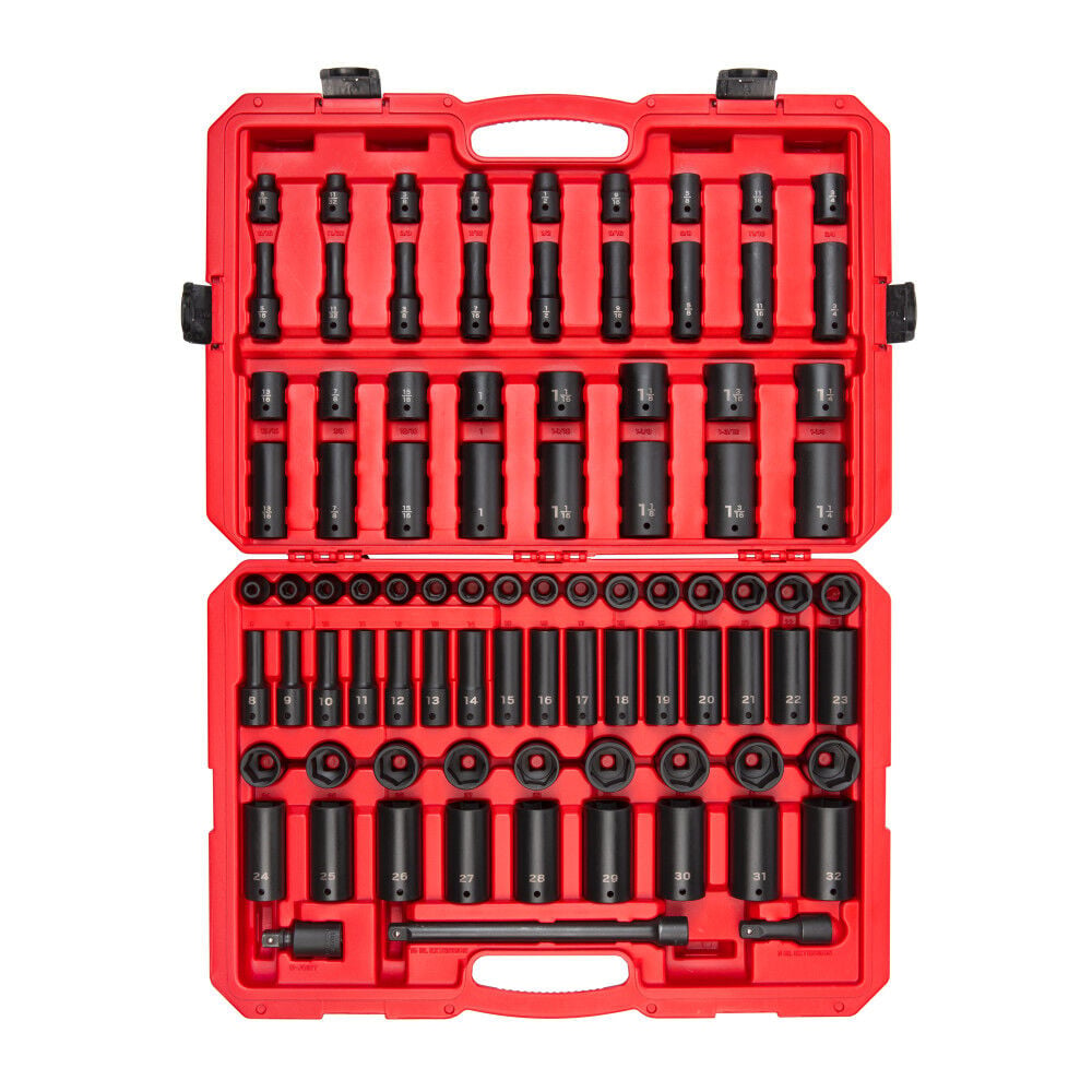 Tekton 1/2 Inch 6 Point Impact Socket Set, (5/16 - 1-1/4 Inch, 8-32 mm), large image number 1