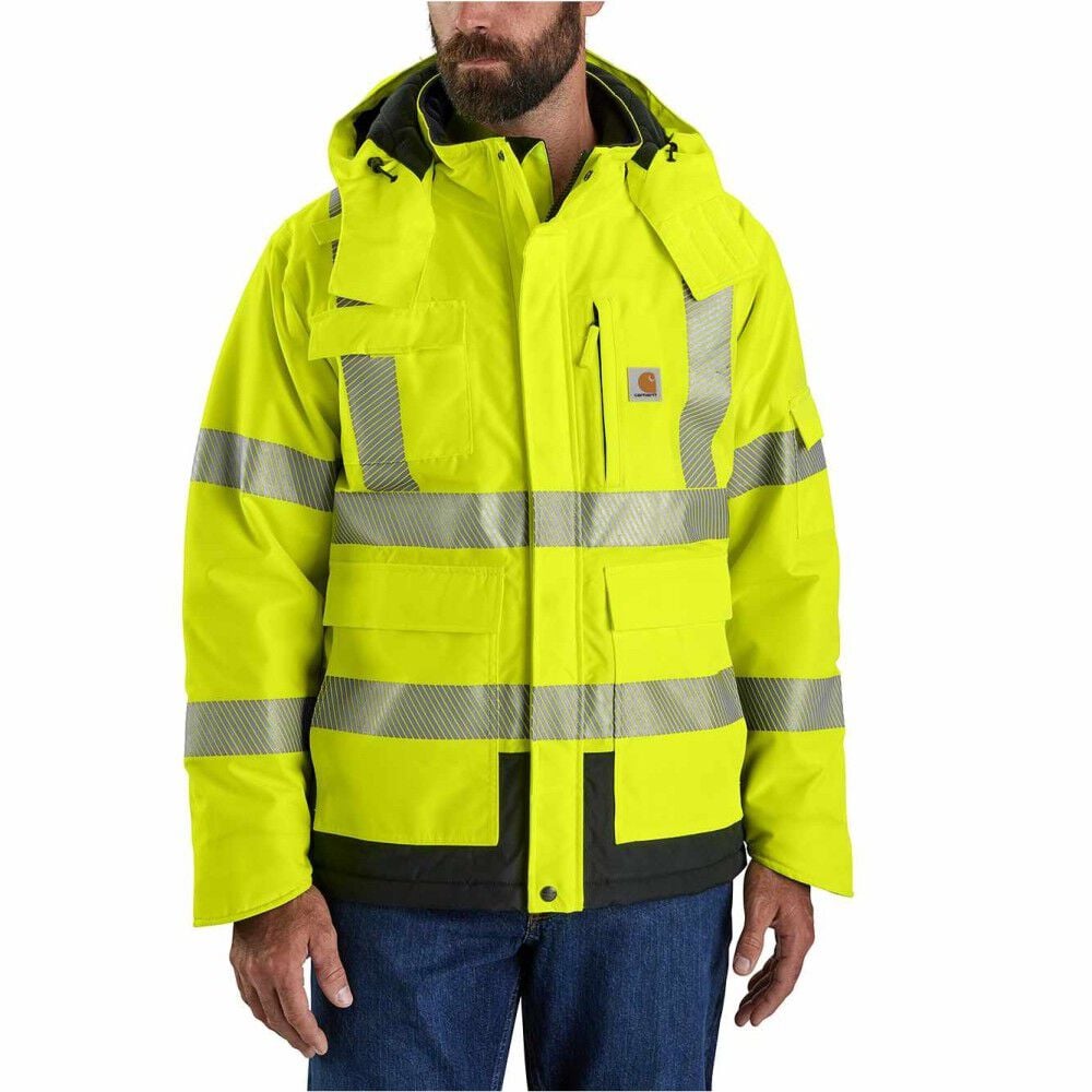 Carhartt Waterproof Class 3 Sherwood Hi-Vis Lime Jacket, large image number 1