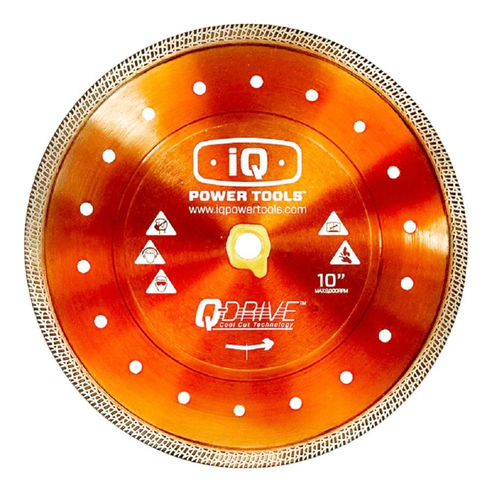 iQ Power Tools Q-Drive 10 Inch Platinum Continuous Rim Diamond Blade for Tile, Porcelain, and Stone, large image number 1