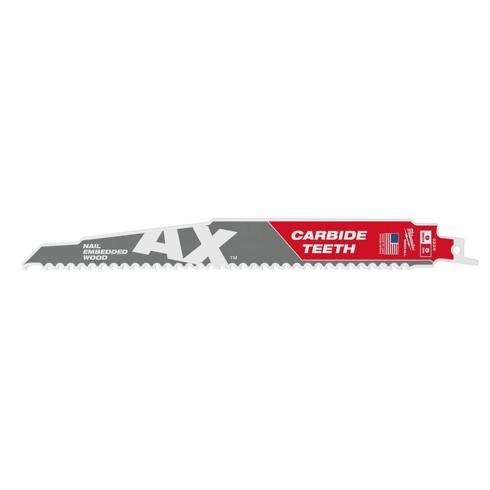 Milwaukee 9 in. 5 TPI The Ax Carbide Teeth SAWZALL Blades 3PK, large image number 1