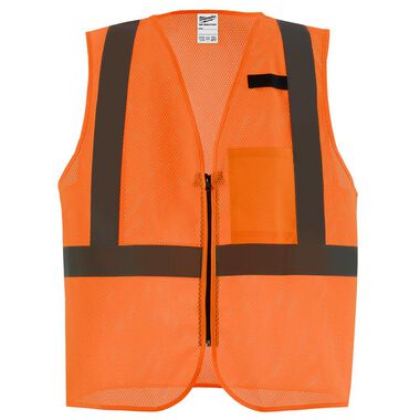 Milwaukee Class 2 High Visibility Yellow Mesh One Pocket Safety Vest - S/M, swatch