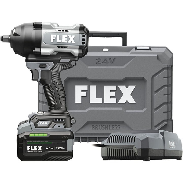 FLEX 24V 1/2 Inch High-Torque Impact Wrench Stacked Lithium Kit
