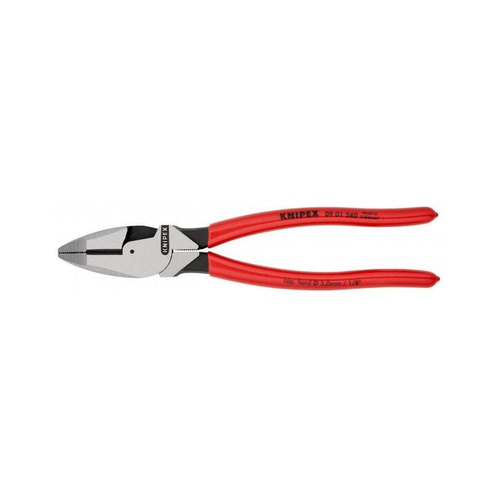 Knipex Linemans Pliers Plastic Coated Handle 240mm, large image number 2