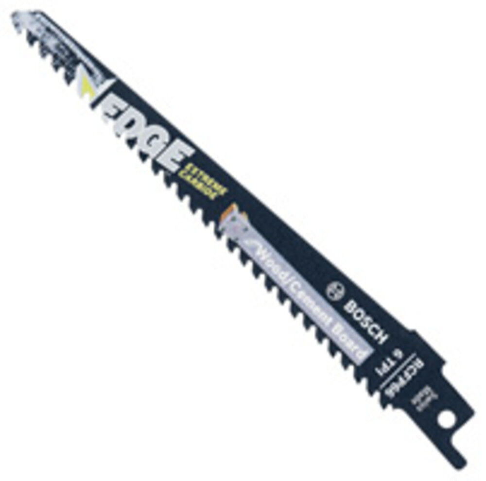 Bosch 6 Inch 6 TPI Carbide-Tooth Edge Reciprocating Saw Blade for Wood/Cement Board, large image number 1