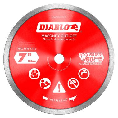 Diablo Tools 7in Diamond Continuous Rim Cut-Off Discsfor Masonry