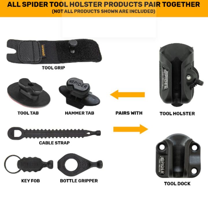 Spider Tool Holster Cable Straps 3pk, large image number 3