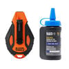Klein Tools Smooth Retractable 100 Ft. Chalk Reel with Blue Chalk Refill, small image number 1
