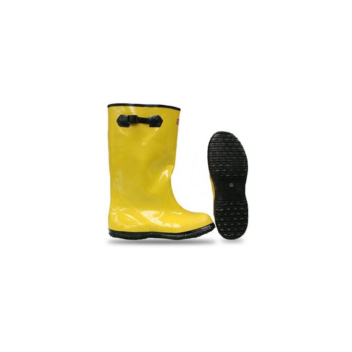 Protective Industrial Products Boss 17in Yellow Rubber Over-The-Shoe Slush Boot Size 17, large image number 1