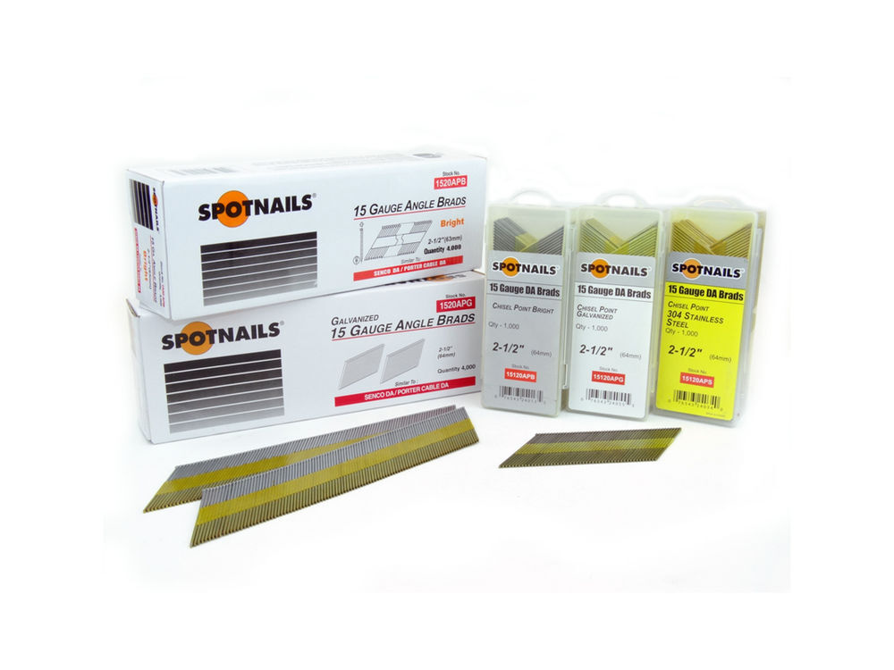Spotnails 2.5 In. Bright 15 Gauge Nails - 34 Tape Strip - 4000 Nails, large image number 2