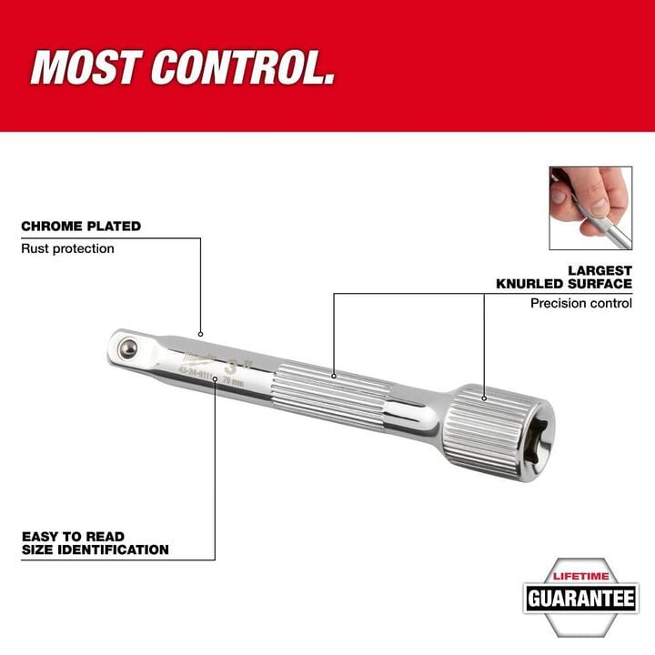 Milwaukee 1/4" Drive 1.5" Extension, large image number 1
