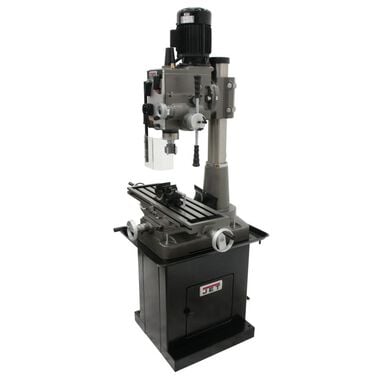 JET Geared Head Square Column Mill/Drill with Power Downfeed with DP500 2-Axis DRO & X-Axis Powerfeed, large image number 0