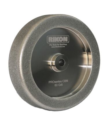 RIKON 8 Inch Diameter x 1.5 Inch Wide Radius with 1 Inch Sides 80 Grit CBN Sharpening Wheel