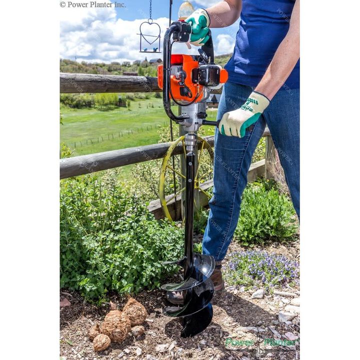 Power Planter 8 Inch x 28 Inch Steel Two Gallon Earth Auger with HD Tip, large image number 4
