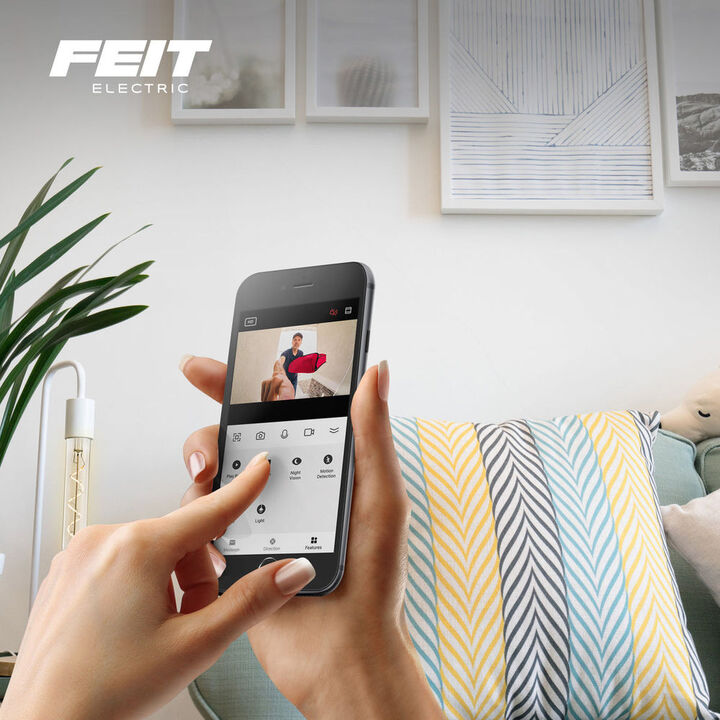 Feit Electric Wired or Battery-Powered Wireless Wi-Fi Smart Video-Enabled Doorbell, large image number 11