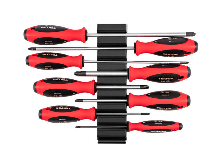 Tekton Phillips Screwdriver Set with Organizer - 4 & 8 Inch Shanks 8 Piece #0 - #4, large image number 0