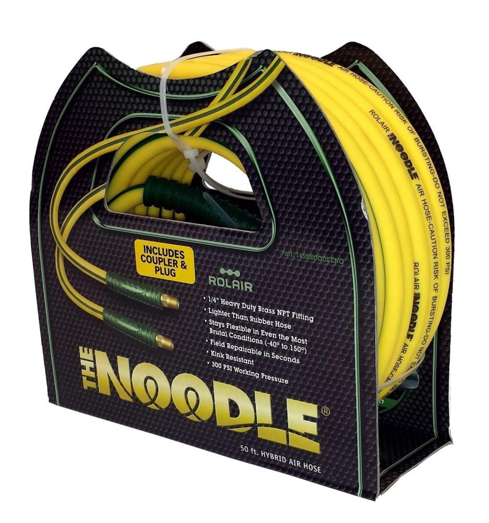 Rolair 1/4In x 50Ft Noodle Air Compressor Hose with Fittings, large image number 2