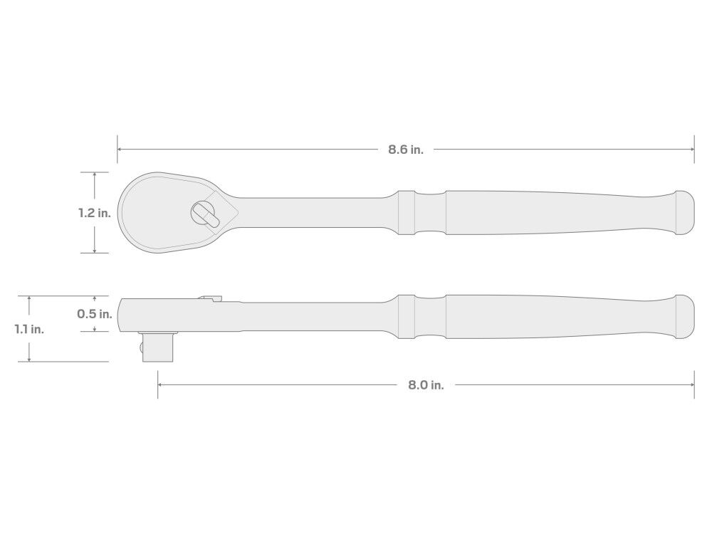 Tekton 3/8 Inch Drive x 8 Inch Non Quick Release Ratchet, large image number 7