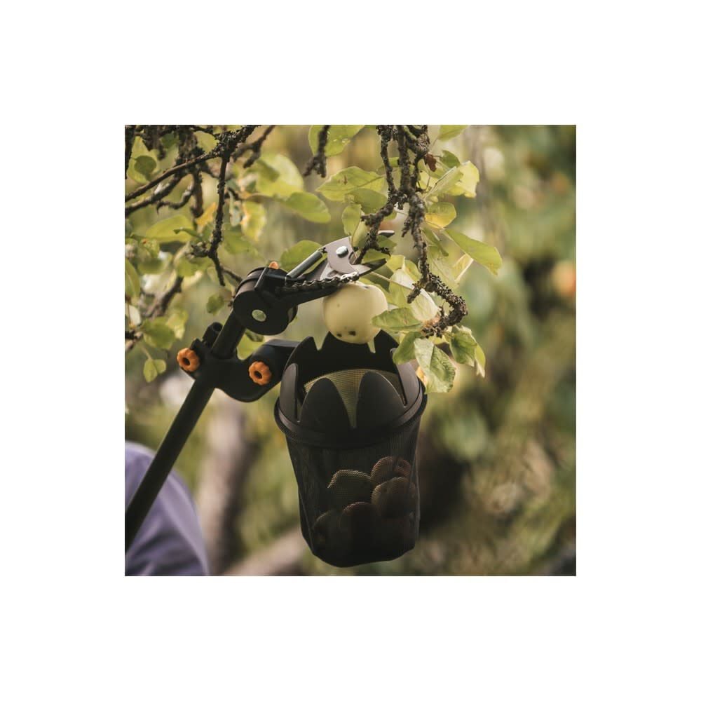 Fiskars Black Adjustable Fruit Picker Basket 340170-1001 