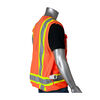 Protective Industrial Products Surveyors Tech Vest Hi-Vis Orange Two-Tone Ten Pocket Medium, small