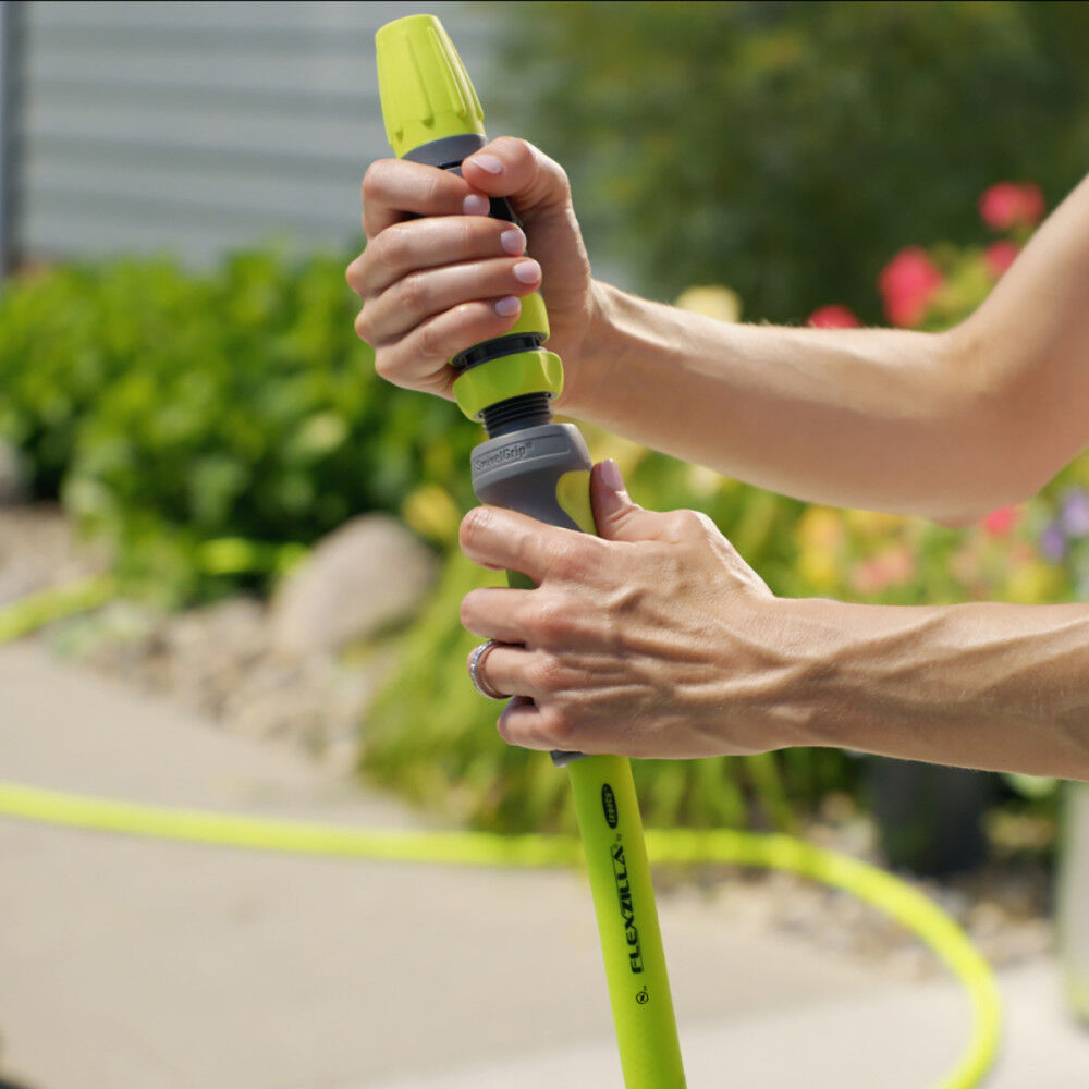 Flexzilla SwivelGrip Garden Hose, 5/8 Inch x 25 Feet, 3/4 Inch - 11 1/2 GHT Fittings, ZillaGreen, large image number 14