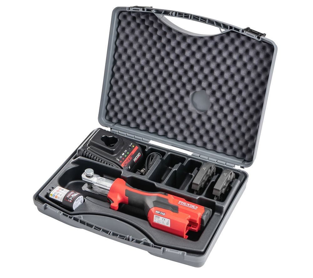 Ridgid RP 115 Mini Press Tool Battery Kit with Propress Jaws 1/2in-3/4in, large image number 3