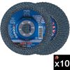 Pferd 5 Inch x 7/8 Inch, Z SGP CURVE STEELOX, 40 Grit, Flap Disc Bundle, 10 Pieces, small image number 1