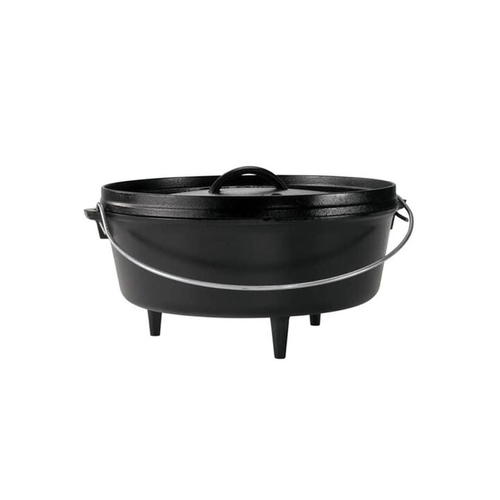 Lodge Cast Iron 6 Qt 12 Inch Black Cast Iron Camp Dutch Oven, large image number 10