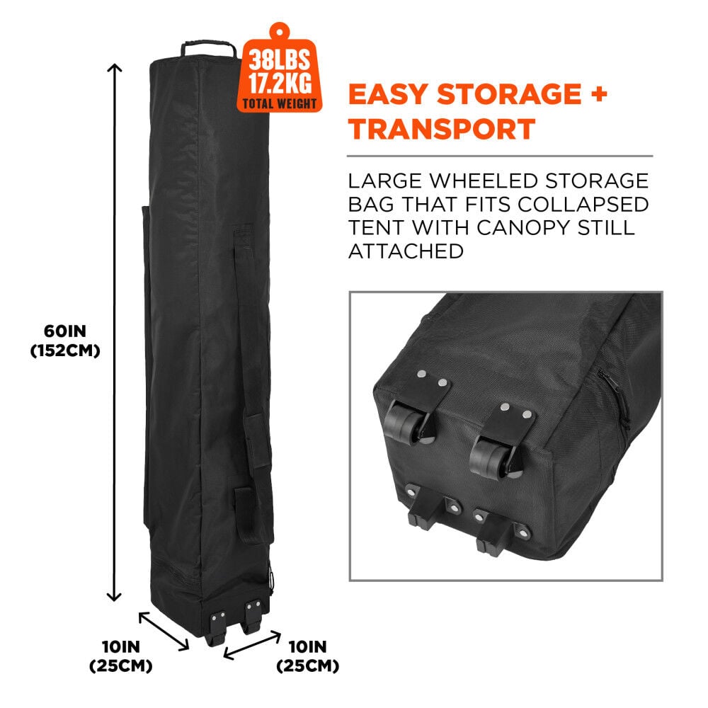 Ergodyne 10 Ft x 10 Ft Lightweight Pop-Up Tent White, large image number 5