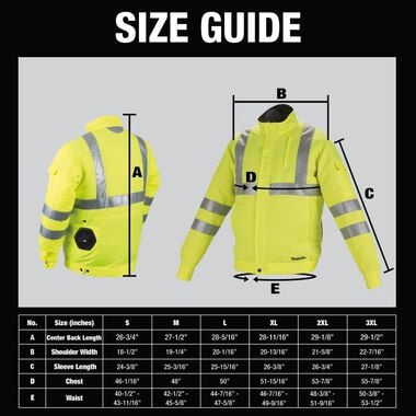 Makita 18V LXT Lithium-Ion Cordless High Visibility Fan Jacket Jacket Only, large image number 7