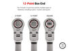 Tekton Fixed/Flex Head Ratcheting Box End Wrenches, 1/4-3/4 Inch, 6-19 mm, small image number 5