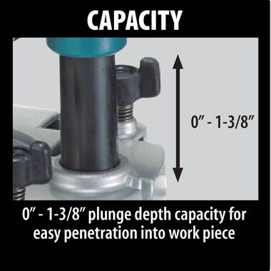 Makita 1-1/4 HP Plunge Router, large image number 1