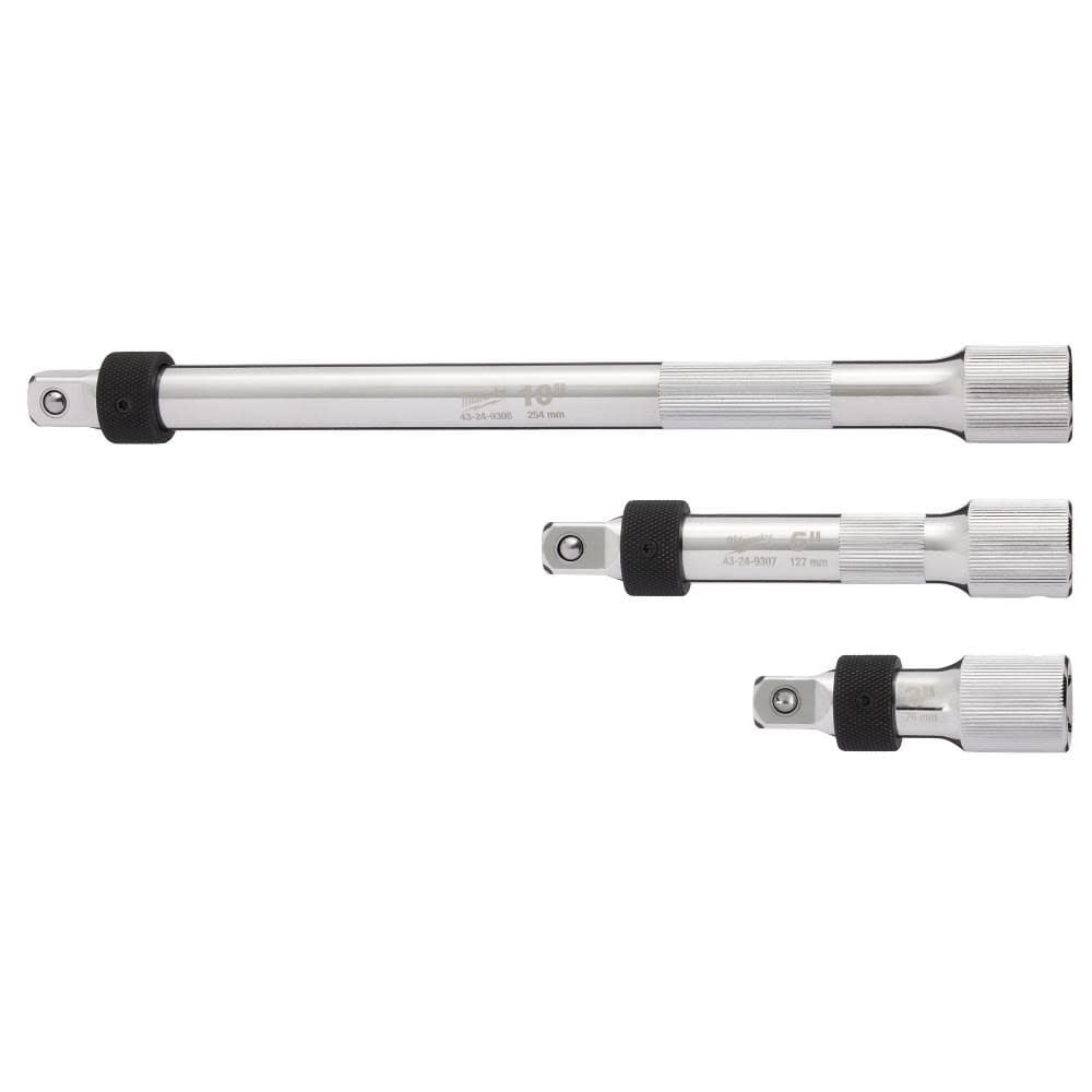 Milwaukee 1/2 Inch Drive Locking Extension Set, 3 Pieces, large image number 12