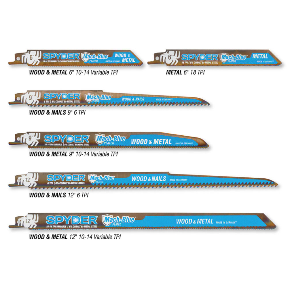 Spyder 6 Inch Reciprocating Blade, for Thin and Thick Metals, 18 TPI, 2 Pieces, large image number 5