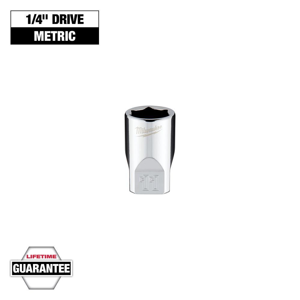 Milwaukee Promotional 1/4 Inch Drive 11mm Metric 6-Point Socket, large image number 8