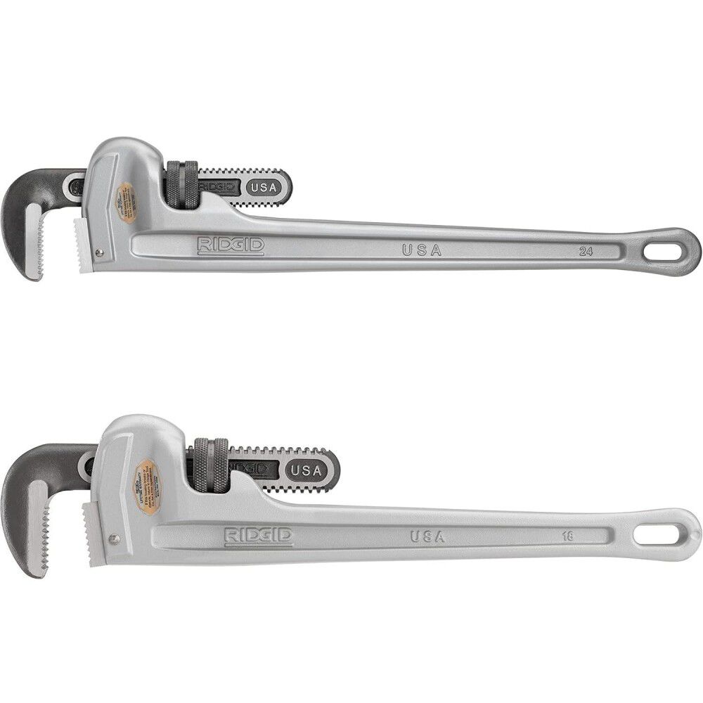 Ridgid 18 Inch and 24 Inch Aluminum Pipe Wrench Bundle, large image number 1