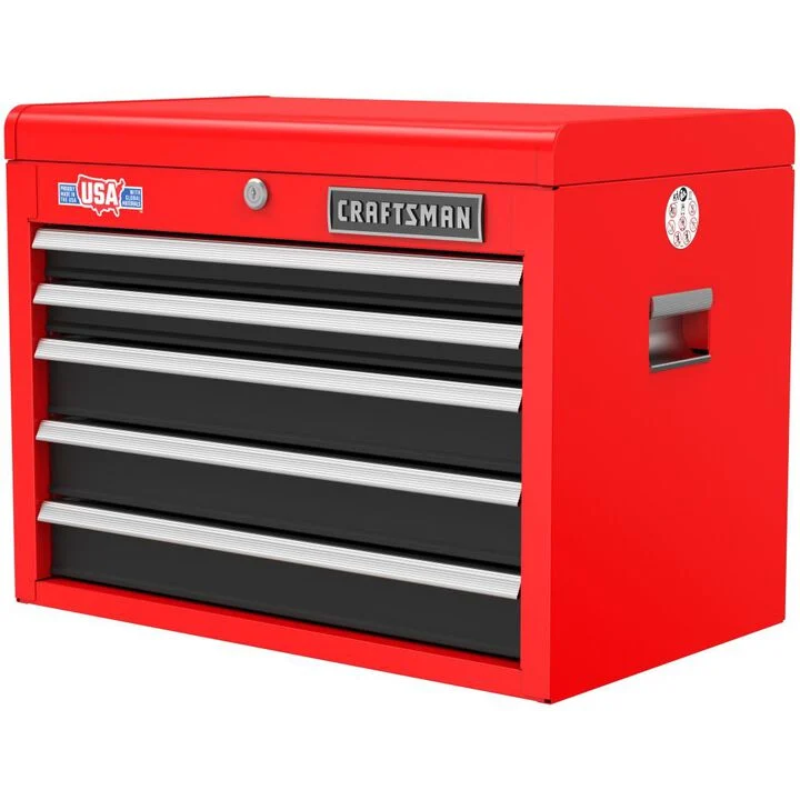 CRAFTSMAN S2000 26 Inch 5-Drawer Metal Tool Chest, Red, large image number 5